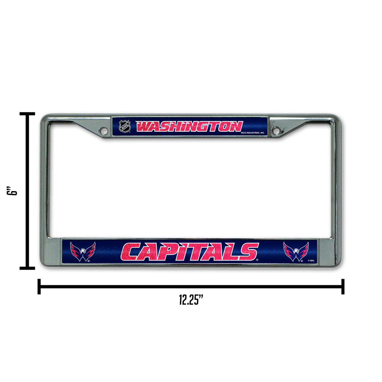 NHL Washington Capitals Chrome Glitter License Plate Frame Fan Gear NHL Washington Capitals
