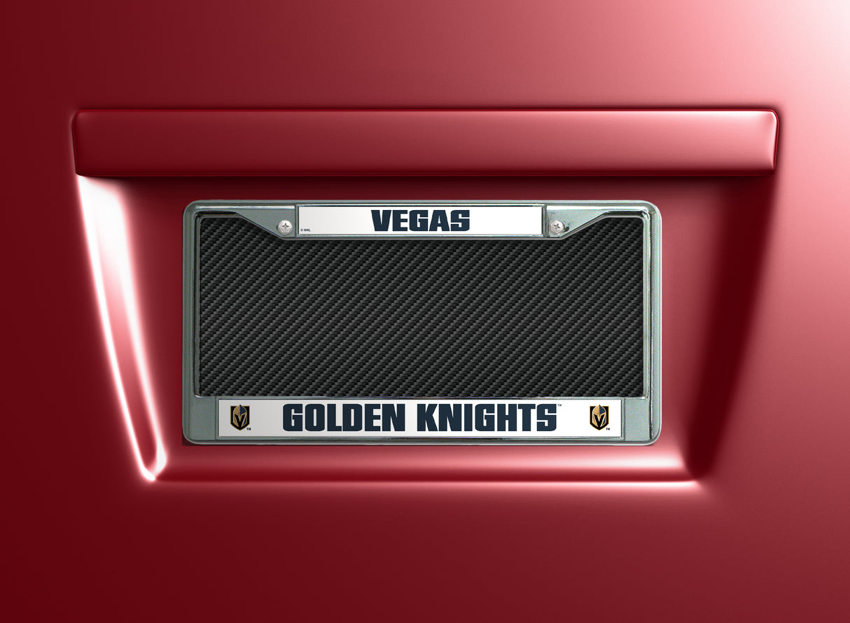 NHL Vegas Golden Knights Chrome License Plate Frame Fan Gear NHL Vegas Golden Knights
