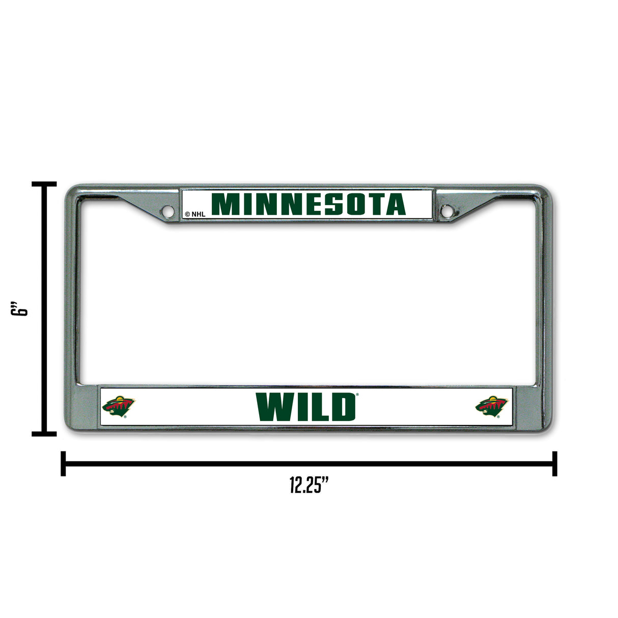 NHL Minnesota Wild Chrome License Plate Frame Fan Gear NHL Minnesota Wild