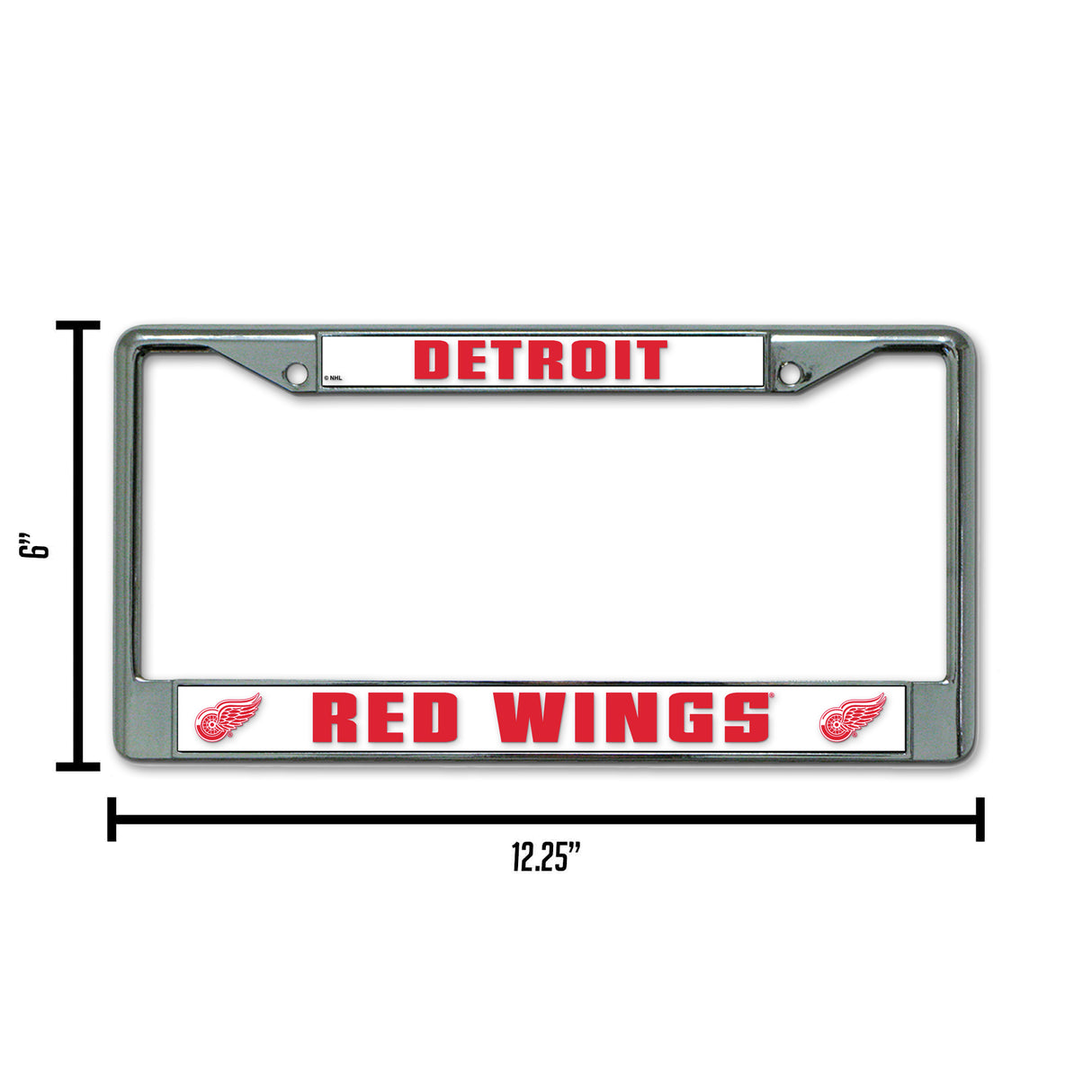 NHL Detroit Red Wings Chrome License Plate Frame Fan Gear NHL Detroit Red Wings