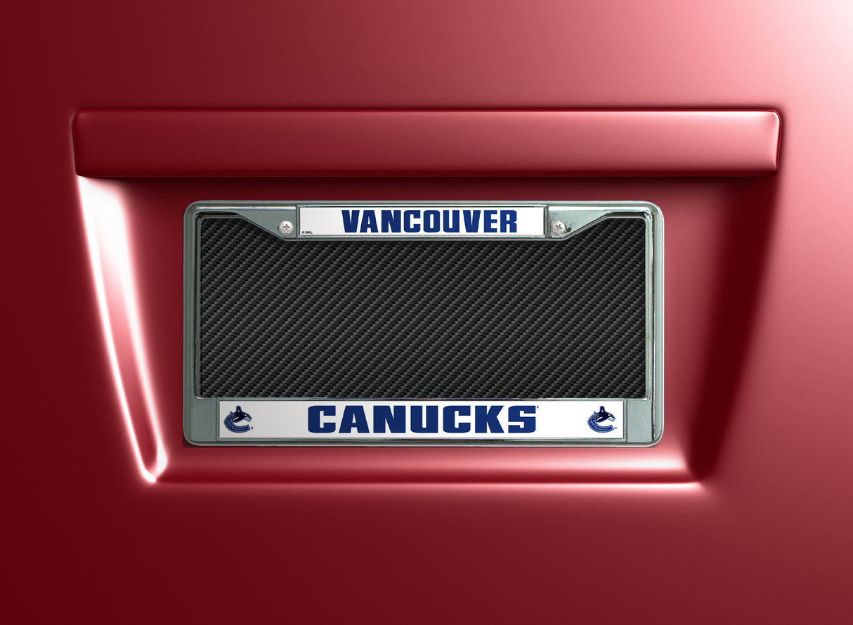 NHL Vancouver Canucks Chrome License Plate Frame Fan Gear NHL Vancouver Canucks