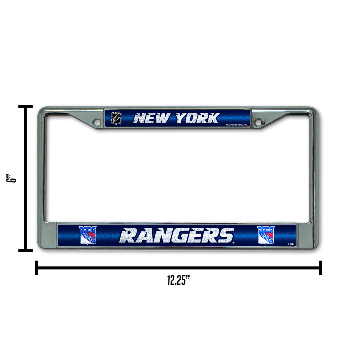 NHL New York Rangers Chrome Glitter License Plate Frame Fan Gear NHL New York Rangers