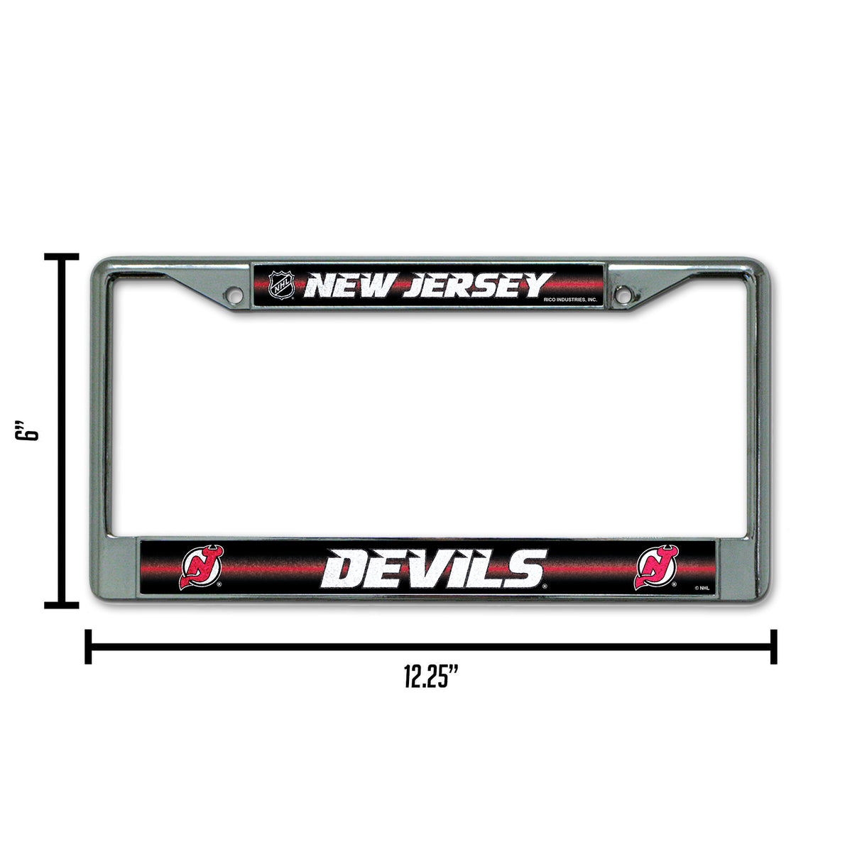 NHL New Jersey Devils Chrome Glitter License Plate Frame Fan Gear NHL New Jersey Devils