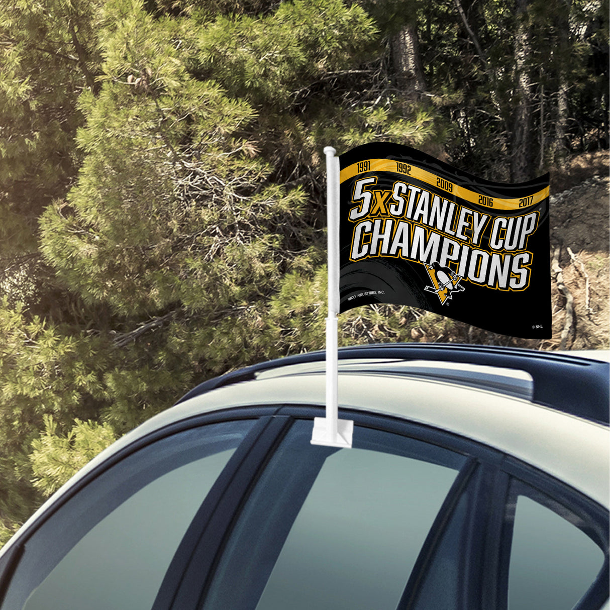 NHL Pittsburgh Penguins Car Flag Fan Gear NHL Pittsburgh Penguins