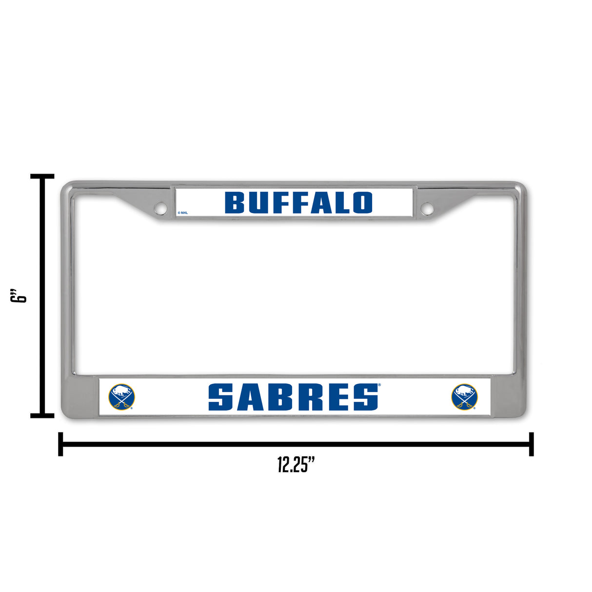 NHL Buffalo Sabres Chrome License Plate Frame Fan Gear NHL Buffalo Sabres
