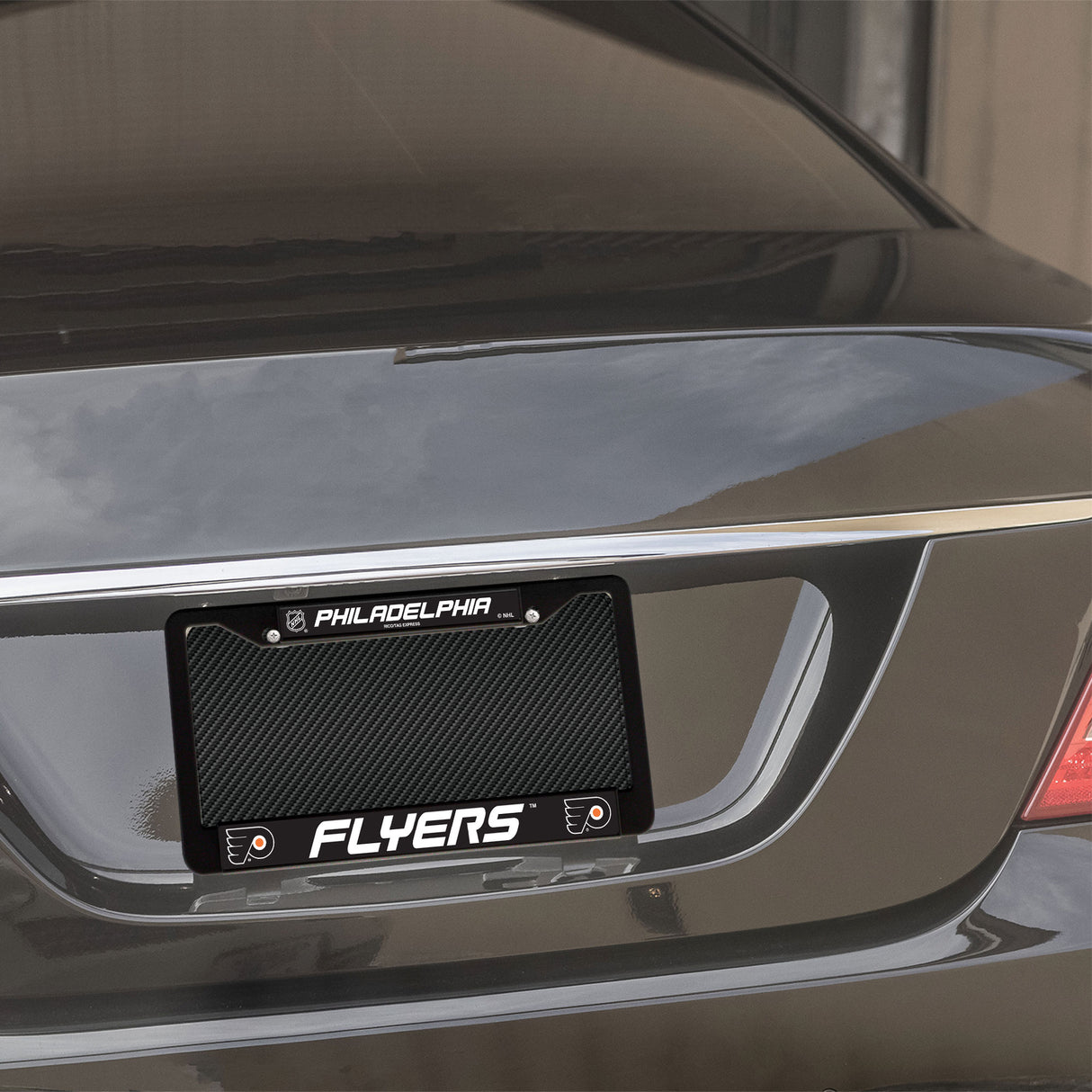 NHL Philadelphia Flyers Black Chrome License Plate Frame Fan Gear NHL Philadelphia Flyers