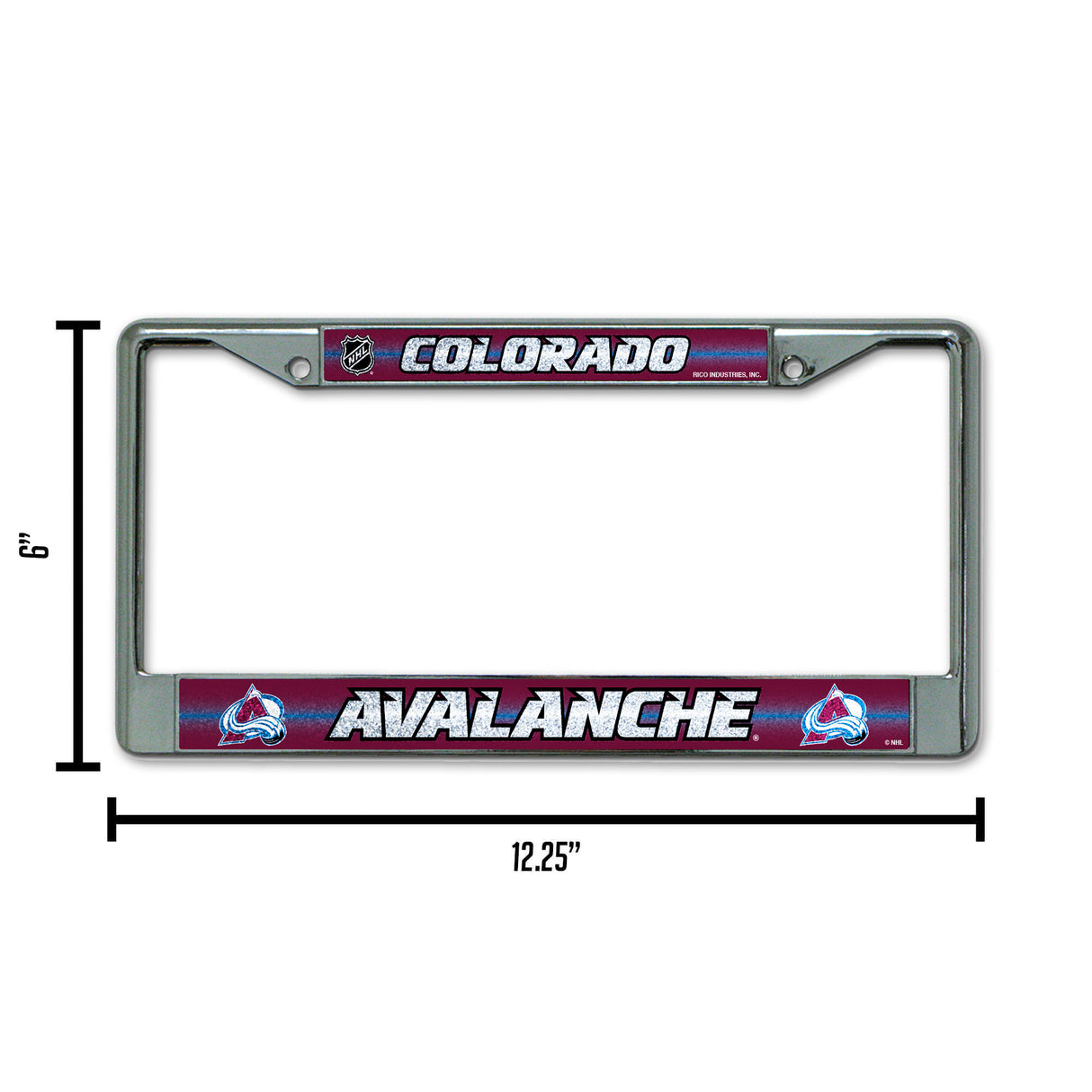 NHL Colorado Avalanche Chrome Glitter License Plate Frame Fan Gear NHL Colorado Avalanche