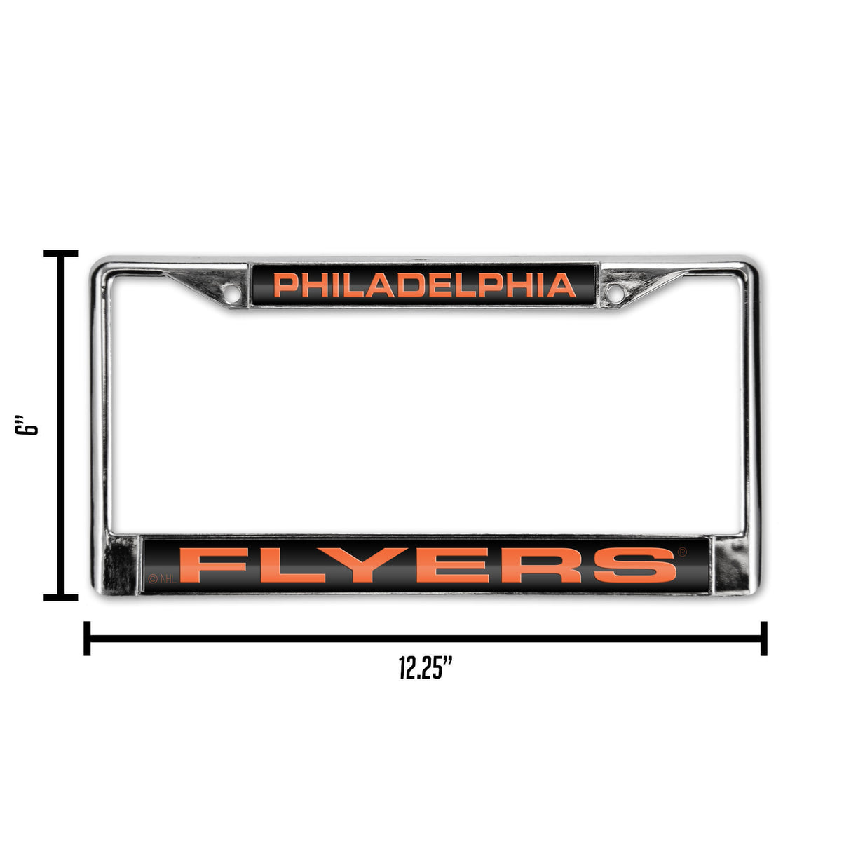 NHL Philadelphia Flyers Laser Cut Chrome License Plate Frame Fan Gear NHL Philadelphia Flyers