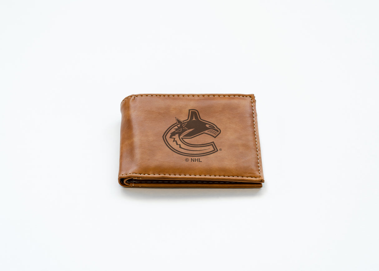 NHL Vancouver Canucks Laser Engraved Billfold Fan Gear NHL Vancouver Canucks