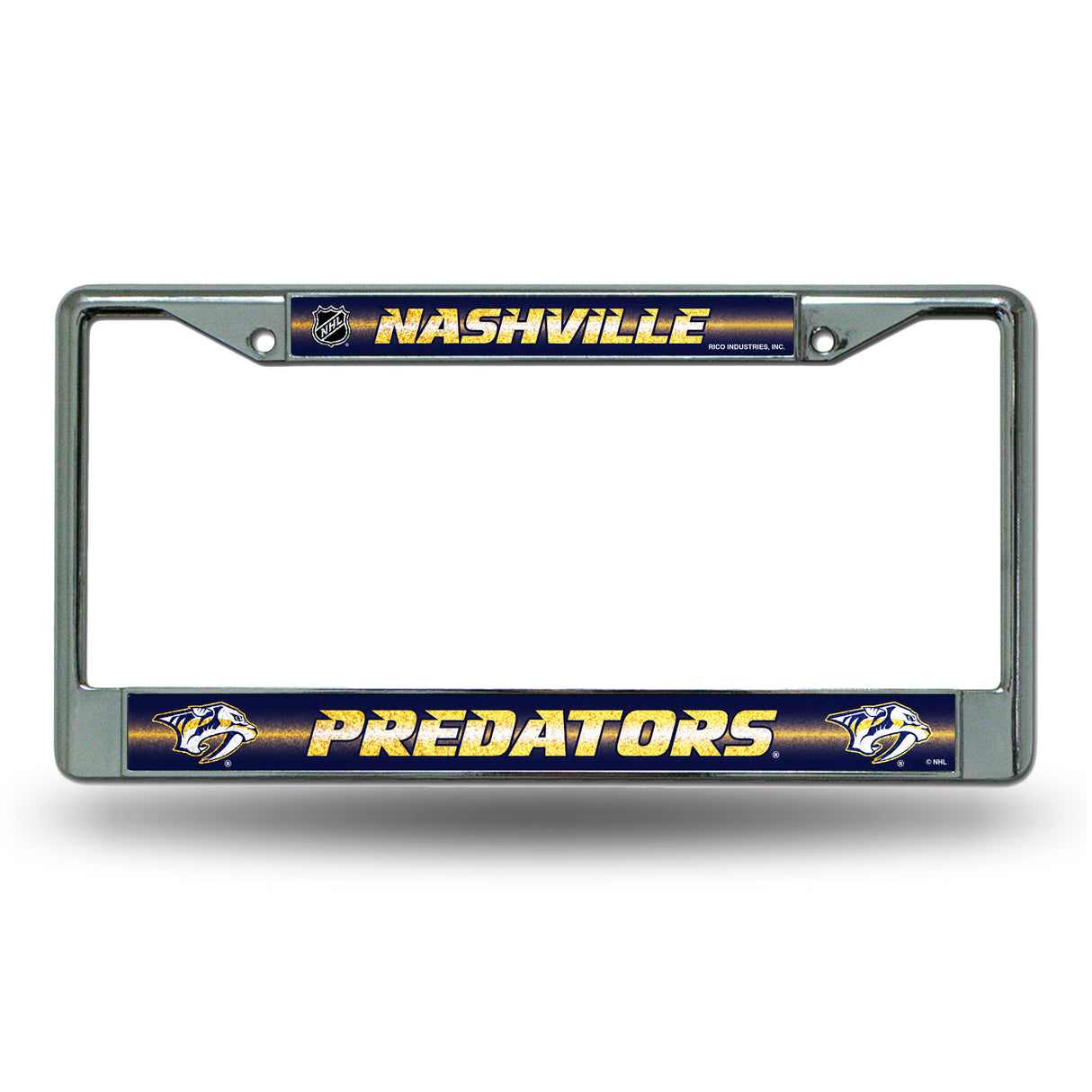 NHL Nashville Predators Chrome Glitter License Plate Frame Fan Gear NHL Nashville Predators