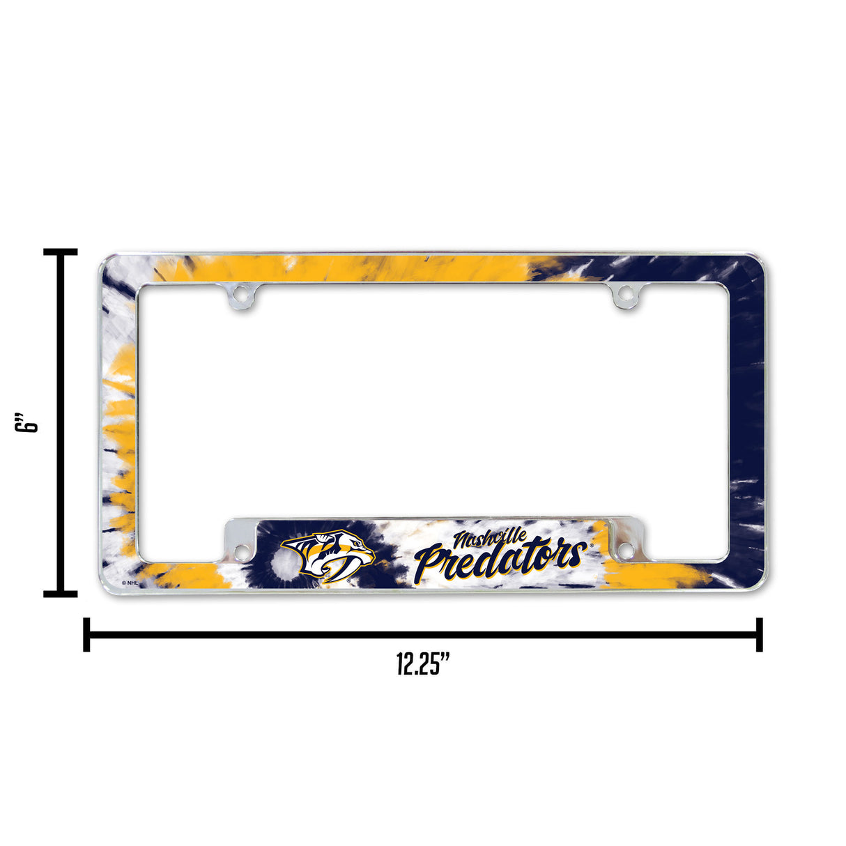 NHL Nashville Predators Chrome License Plate Frame Fan Gear NHL Nashville Predators