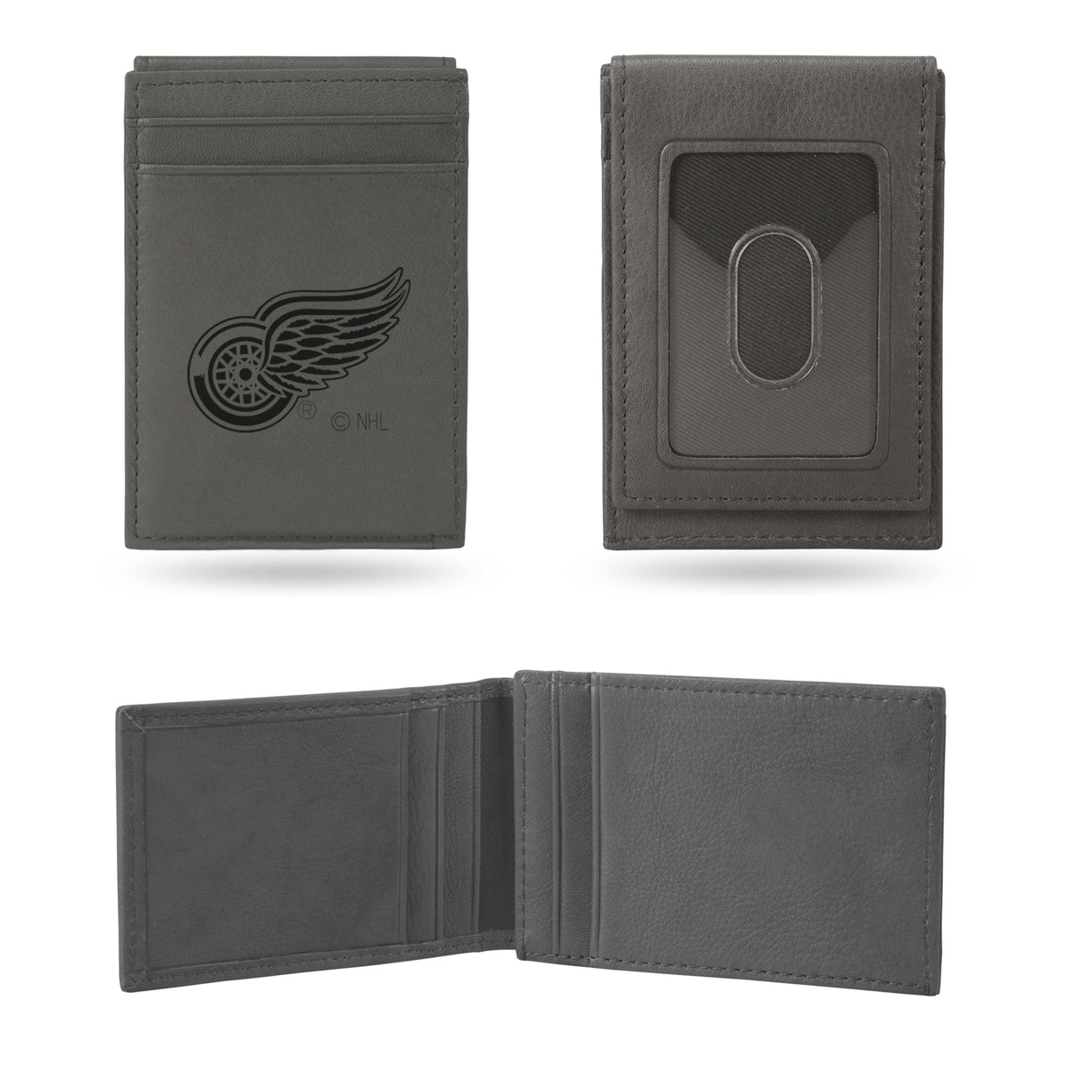 NHL Detroit Red Wings Laser Engraved Front Pocket Wallet Fan Gear NHL Detroit Red Wings