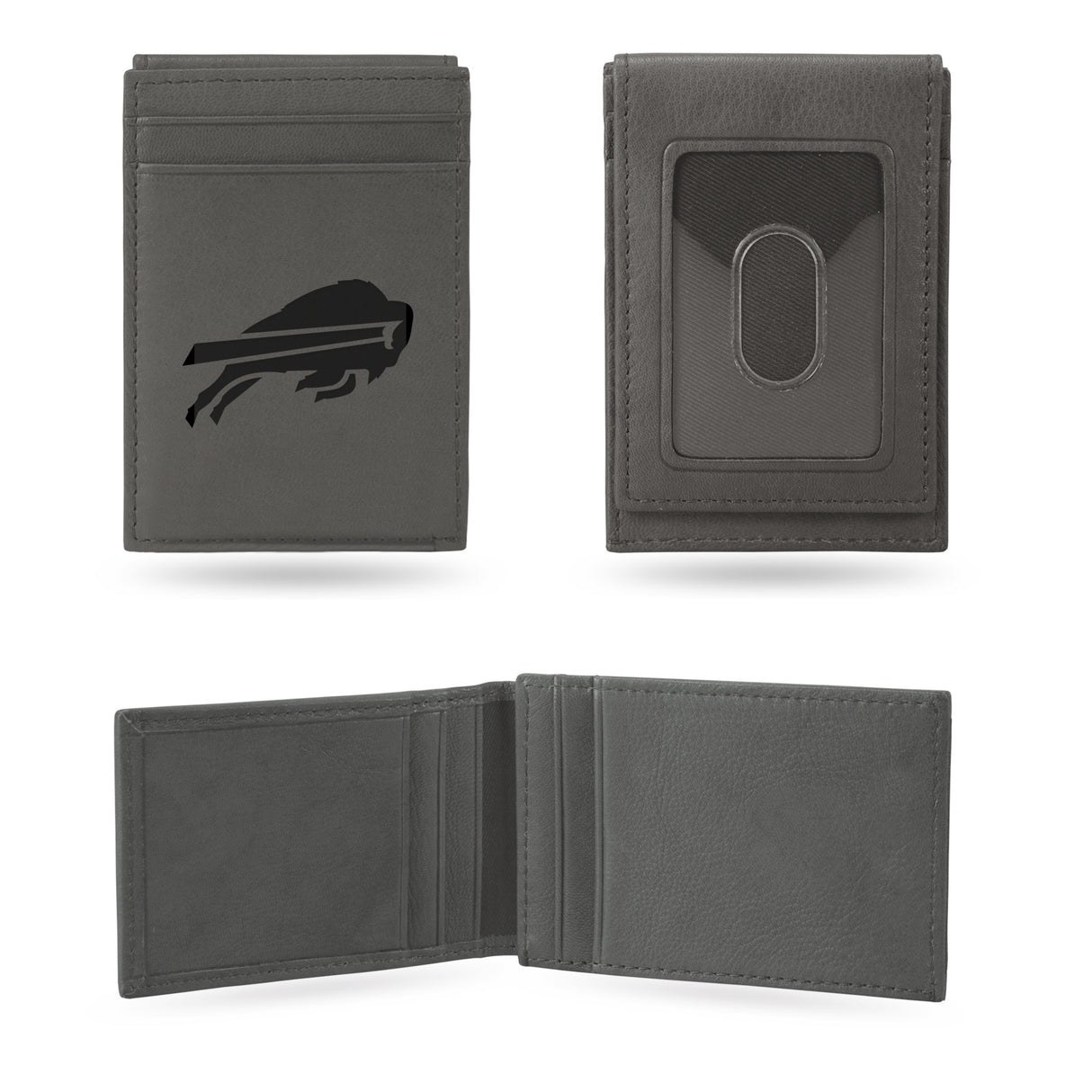 NFL Buffalo Bills Laser Engraved Front Pocket Wallet Fan Gear NFL Buffalo Bills