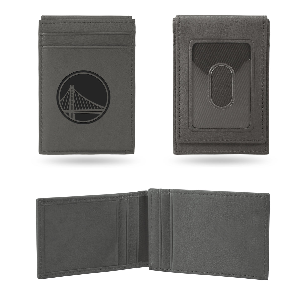 NBA Golden State Warriors Laser Engraved Front Pocket Wallet Fan Gear NBA Golden State Warriors