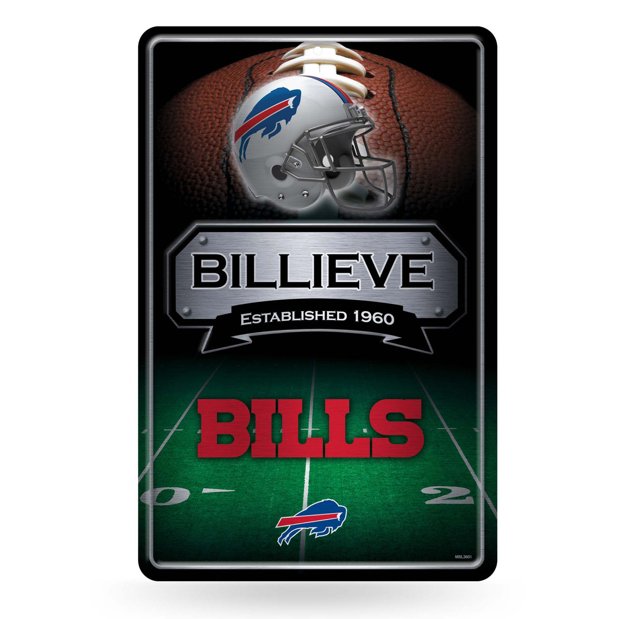 NFL Buffalo Bills Large Metal Sign Fan Gear NFL Buffalo Bills