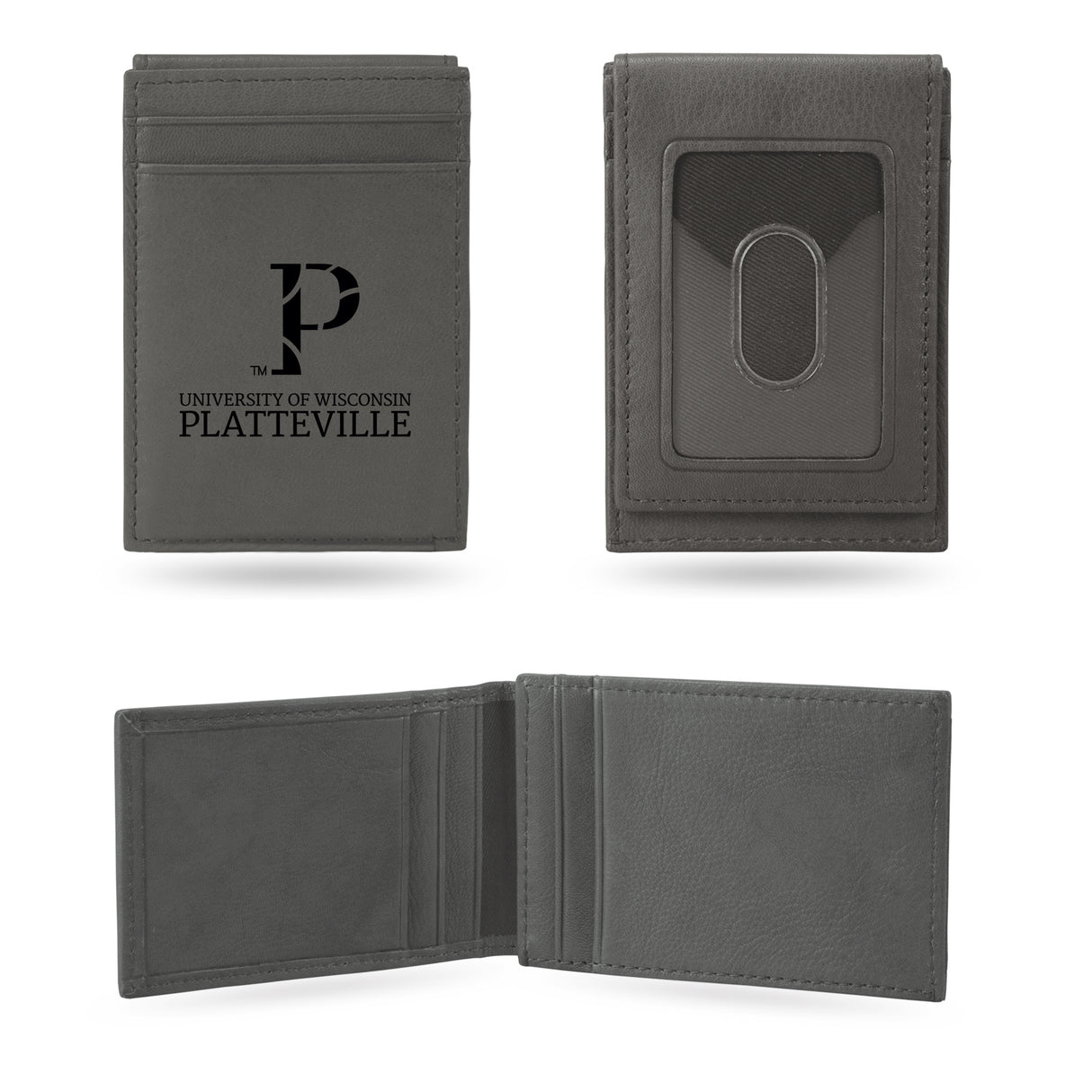 NCAA Wisconsin-Platteville Pioneers Laser Engraved Front Pocket Wallet Fan Gear NCAA Wisconsin-Platteville Pioneers
