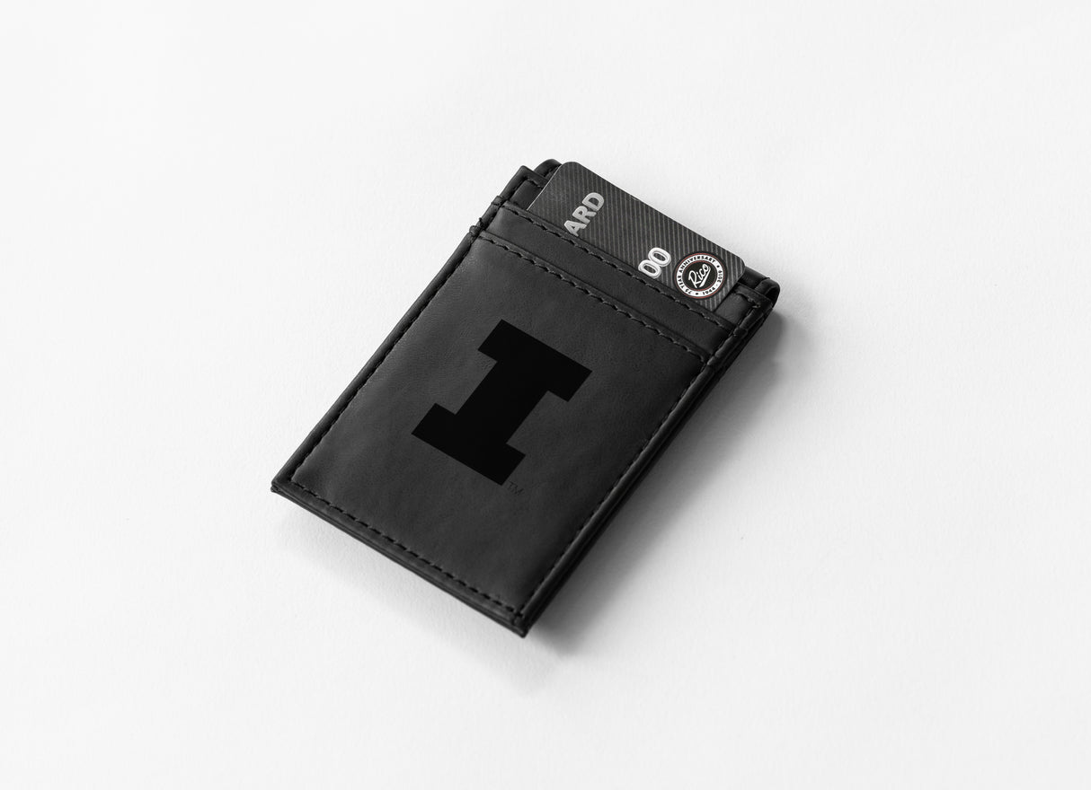 NCAA Illinois Fighting Illini Laser Engraved Front Pocket Wallet Fan Gear NCAA Illinois Fighting Illini