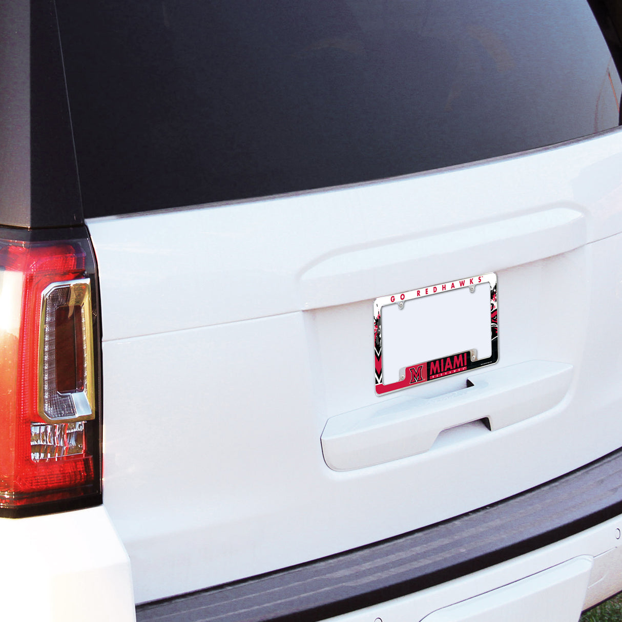 NCAA Miami of Ohio Redhawks Chrome License Plate Frame Fan Gear NCAA Miami of Ohio Redhawks