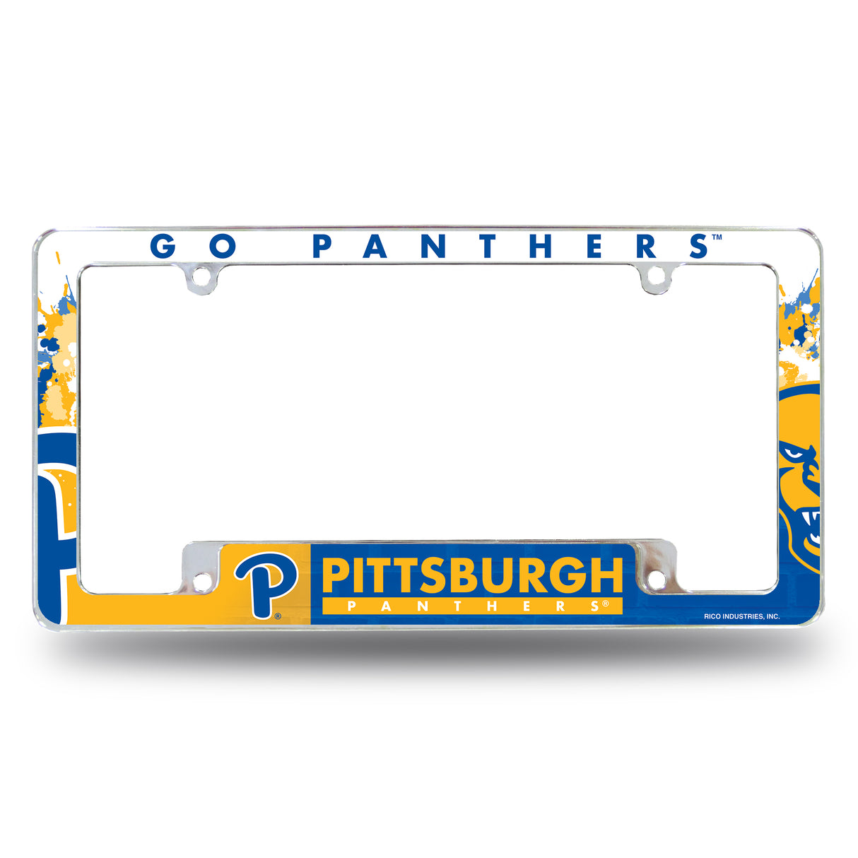 NCAA Pitt Panthers Chrome License Plate Frame Fan Gear NCAA Pitt Panthers