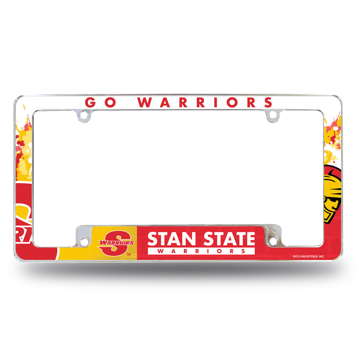 NCAA Cal State-Stanislaus Warriors Chrome License Plate Frame Fan Gear NCAA Cal State-Stanislaus Warriors