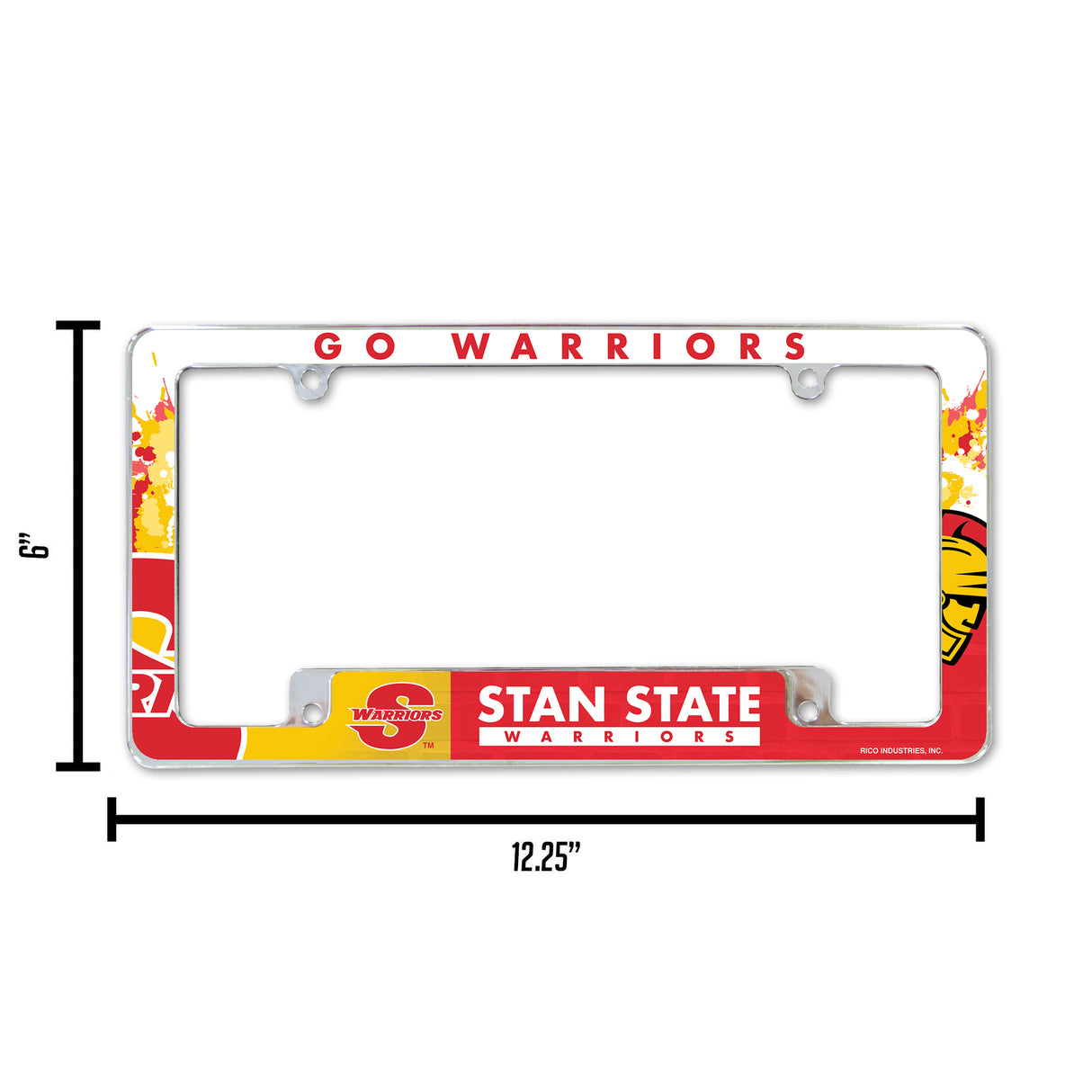 NCAA Cal State-Stanislaus Warriors Chrome License Plate Frame Fan Gear NCAA Cal State-Stanislaus Warriors