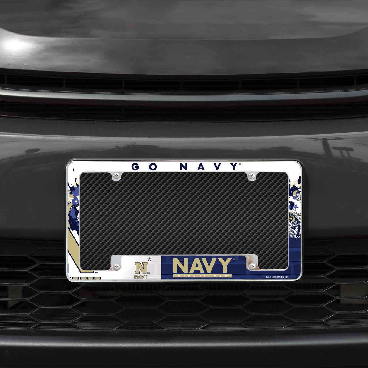 NCAA Naval Academy Midshipmen Chrome License Plate Frame Fan Gear NCAA Naval Academy Midshipmen