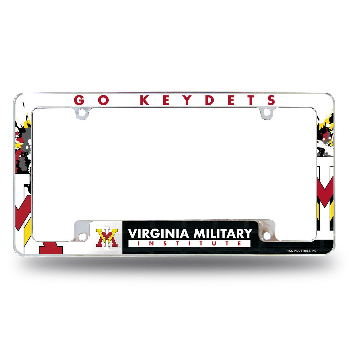NCAA Virginia Military Institute Keydets Chrome License Plate Frame Fan Gear NCAA Virginia Military Institute Keydets
