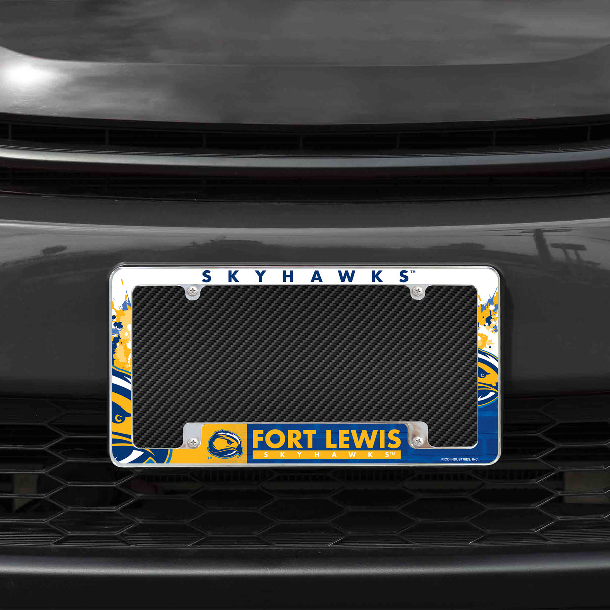 NCAA Fort Lewis Skyhawks Chrome License Plate Frame Fan Gear NCAA Fort Lewis Skyhawks