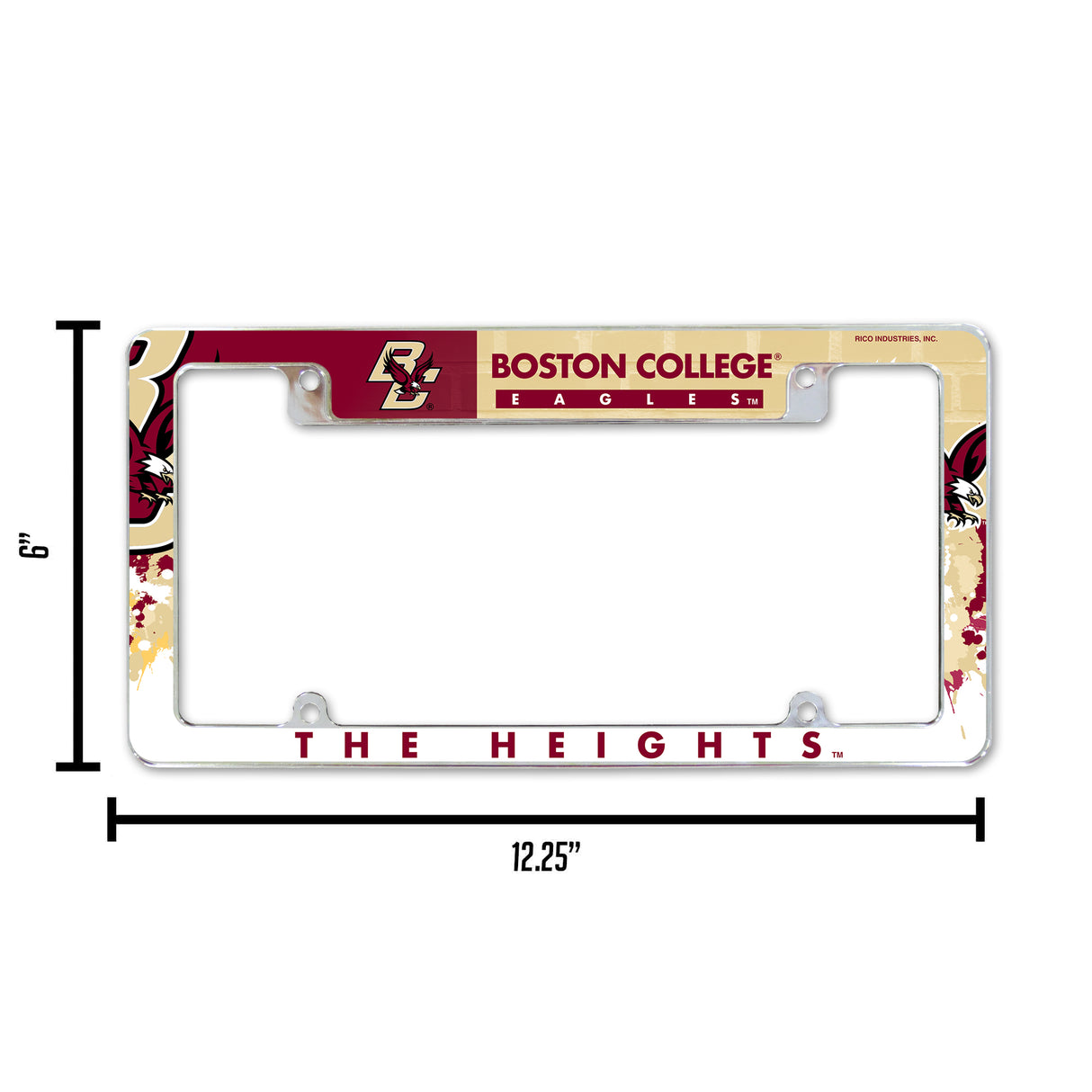 NCAA Boston College Eagles Chrome License Plate Frame Fan Gear NCAA Boston College Eagles