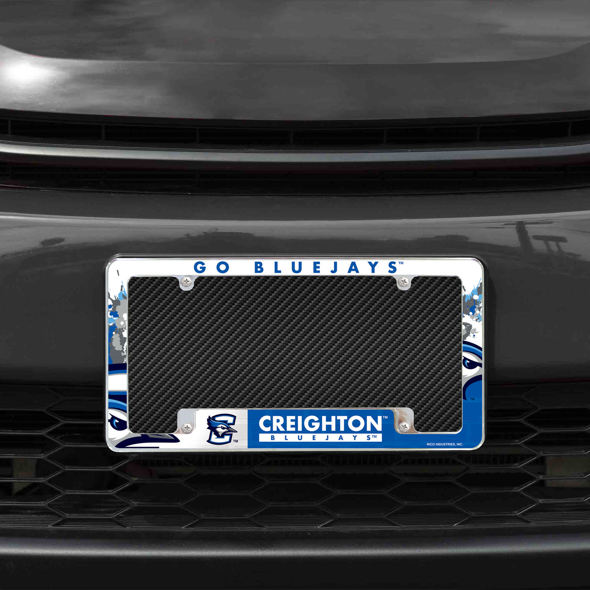 NCAA Creighton Bluejays Chrome License Plate Frame Fan Gear NCAA Creighton Bluejays