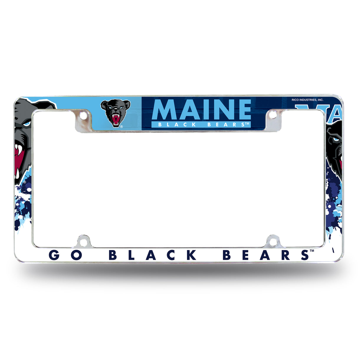 NCAA Maine Black Bears Chrome License Plate Frame Fan Gear NCAA Maine Black Bears