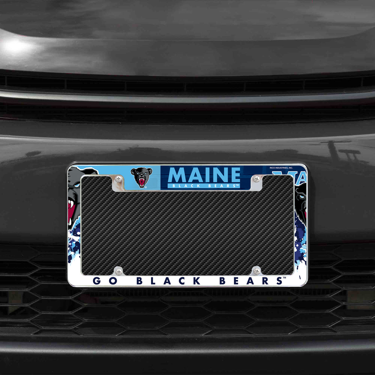 NCAA Maine Black Bears Chrome License Plate Frame Fan Gear NCAA Maine Black Bears