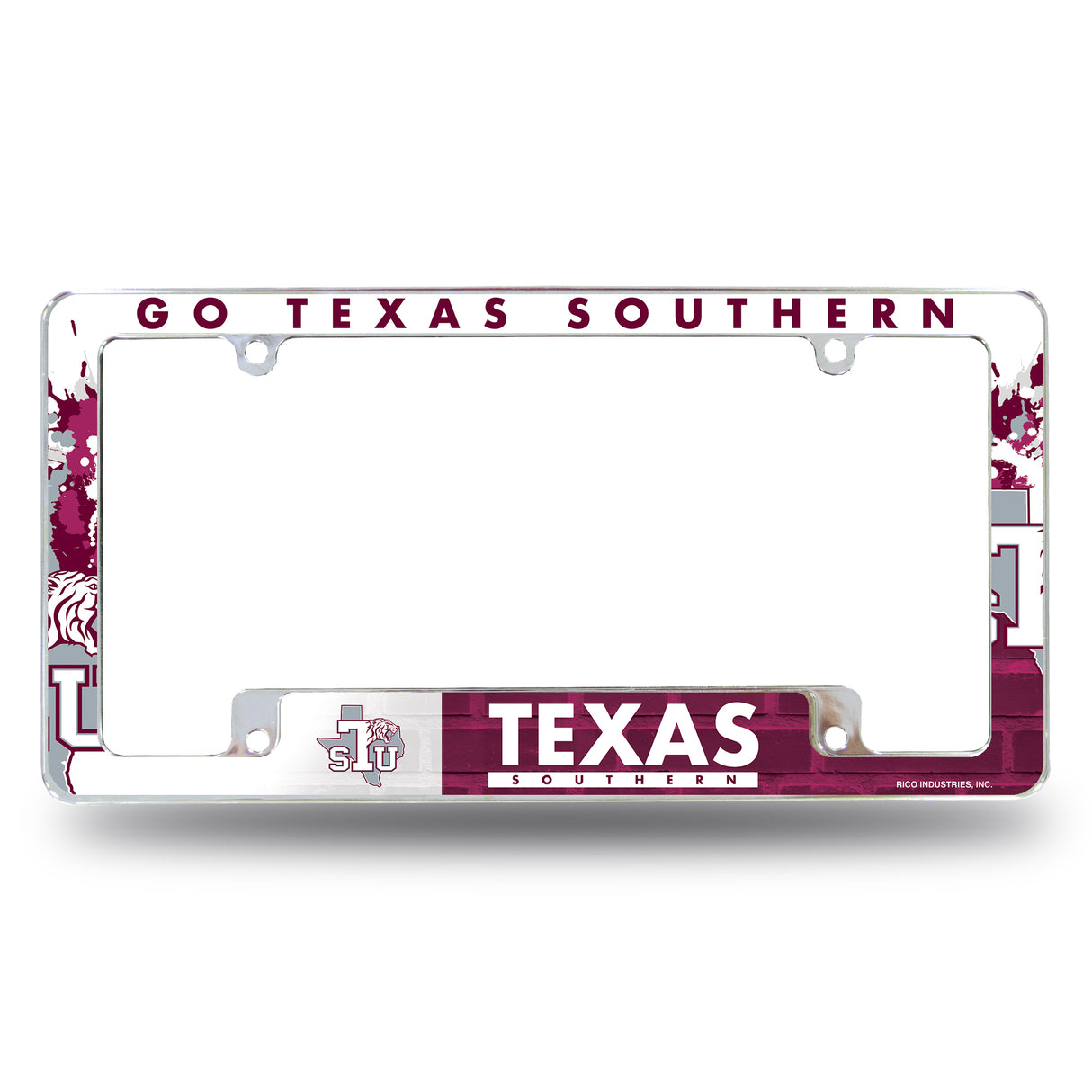 NCAA Texas Southern Tigers Chrome License Plate Frame Fan Gear NCAA Texas Southern Tigers