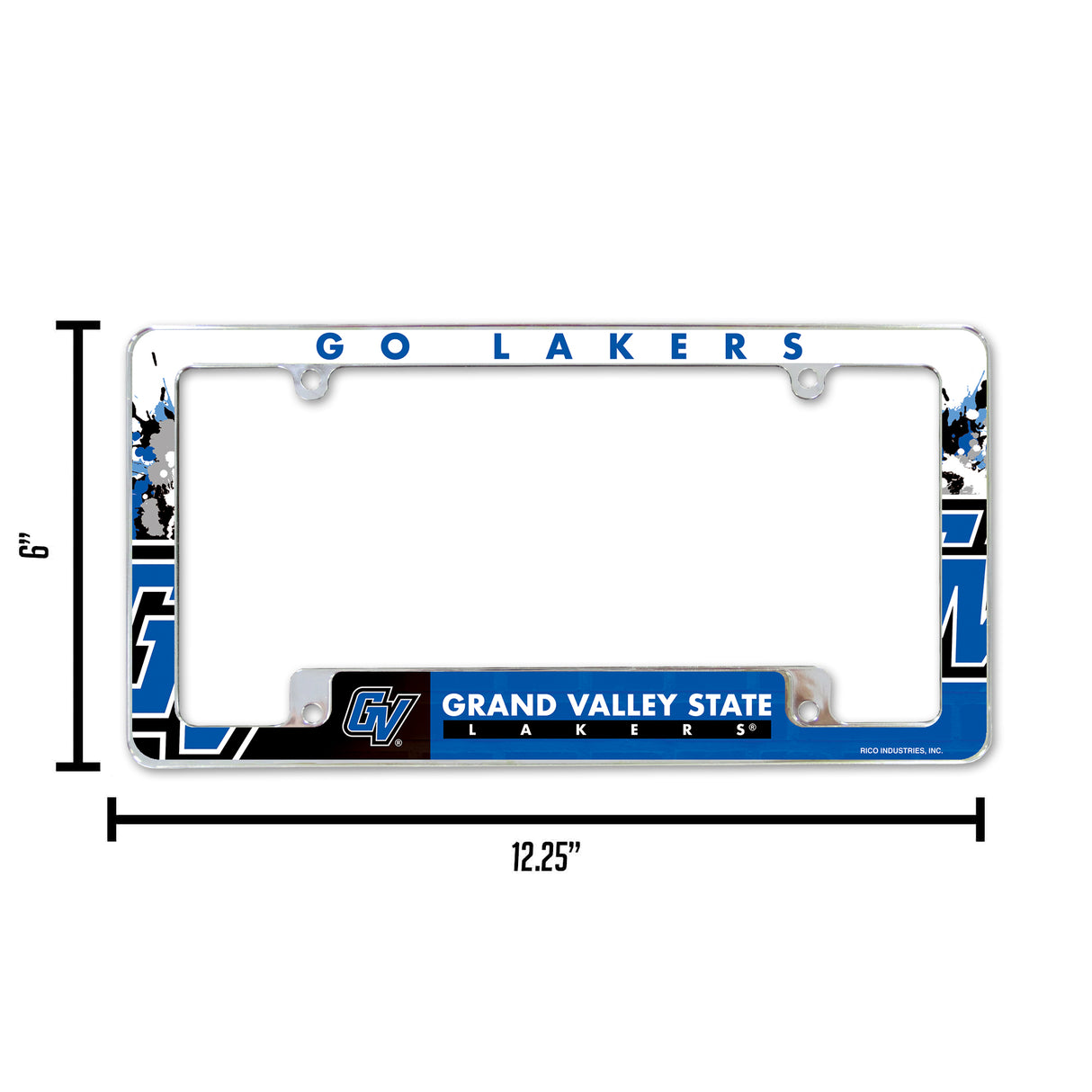 NCAA Grand Valley State Lakers Chrome License Plate Frame Fan Gear NCAA Grand Valley State Lakers
