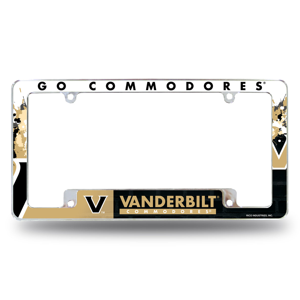 NCAA Vanderbilt Commodores Chrome License Plate Frame Fan Gear NCAA Vanderbilt Commodores