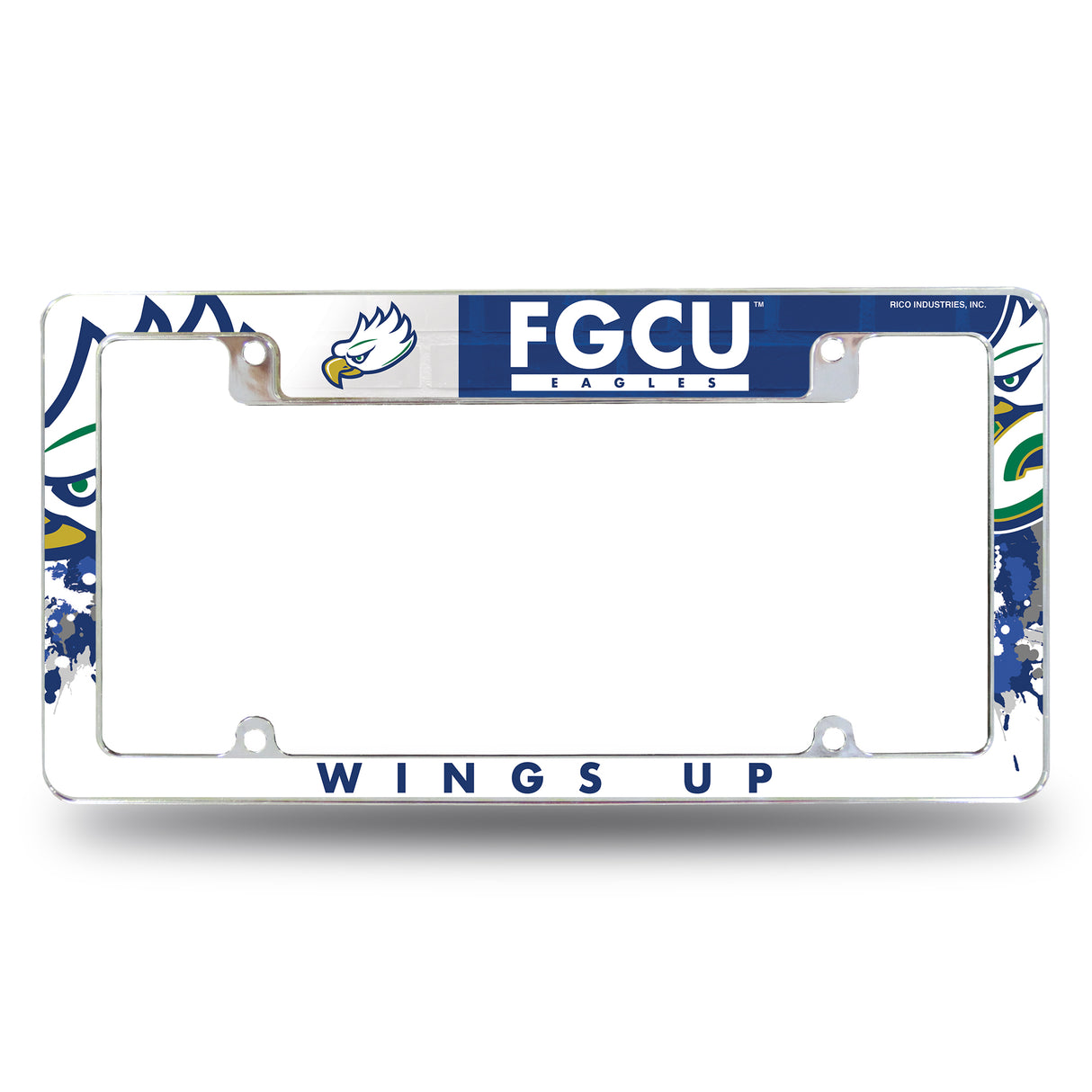 NCAA Florida Gulf Coast Eagles - FGCU Chrome License Plate Frame Fan Gear NCAA Florida Gulf Coast Eagles