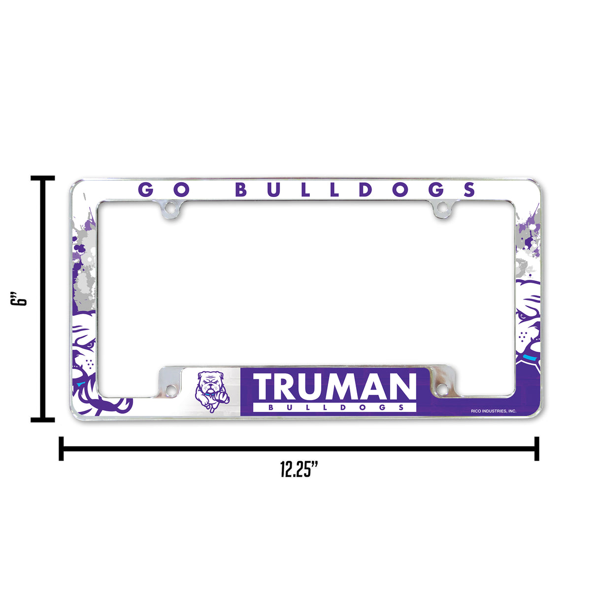 NCAA Truman State Bulldogs Chrome License Plate Frame Fan Gear NCAA Truman State Bulldogs