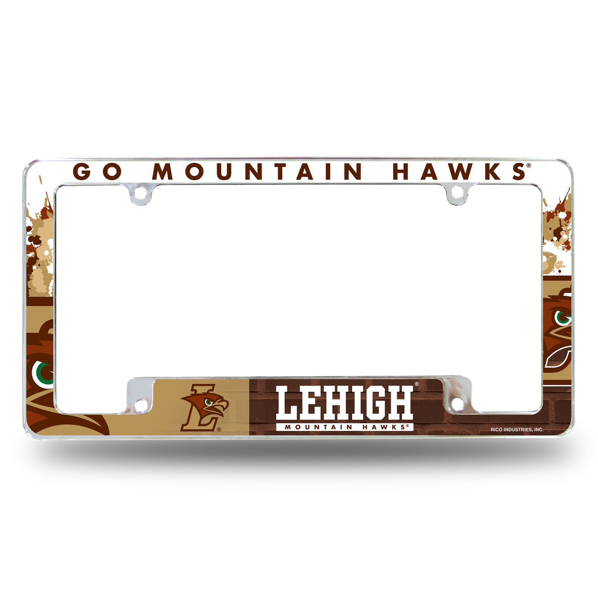 NCAA Lehigh Mountain Hawks Chrome License Plate Frame Fan Gear NCAA Lehigh Mountain Hawks