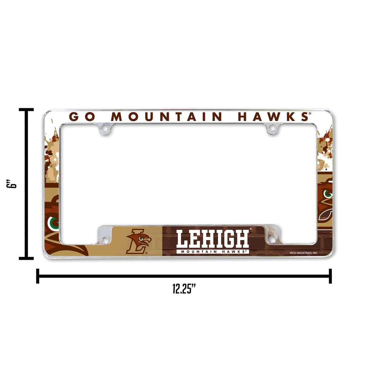 NCAA Lehigh Mountain Hawks Chrome License Plate Frame Fan Gear NCAA Lehigh Mountain Hawks