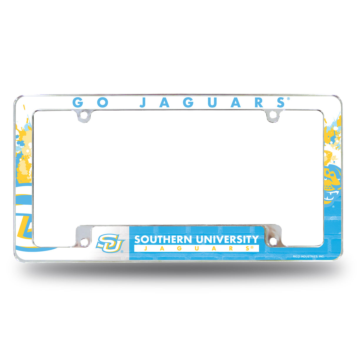 NCAA Southern Jaguars Chrome License Plate Frame Fan Gear NCAA Southern Jaguars
