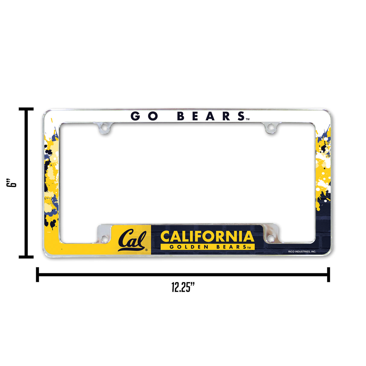 NCAA Cal Berkeley Golden Bears Chrome License Plate Frame Fan Gear NCAA Cal Berkeley Golden Bears