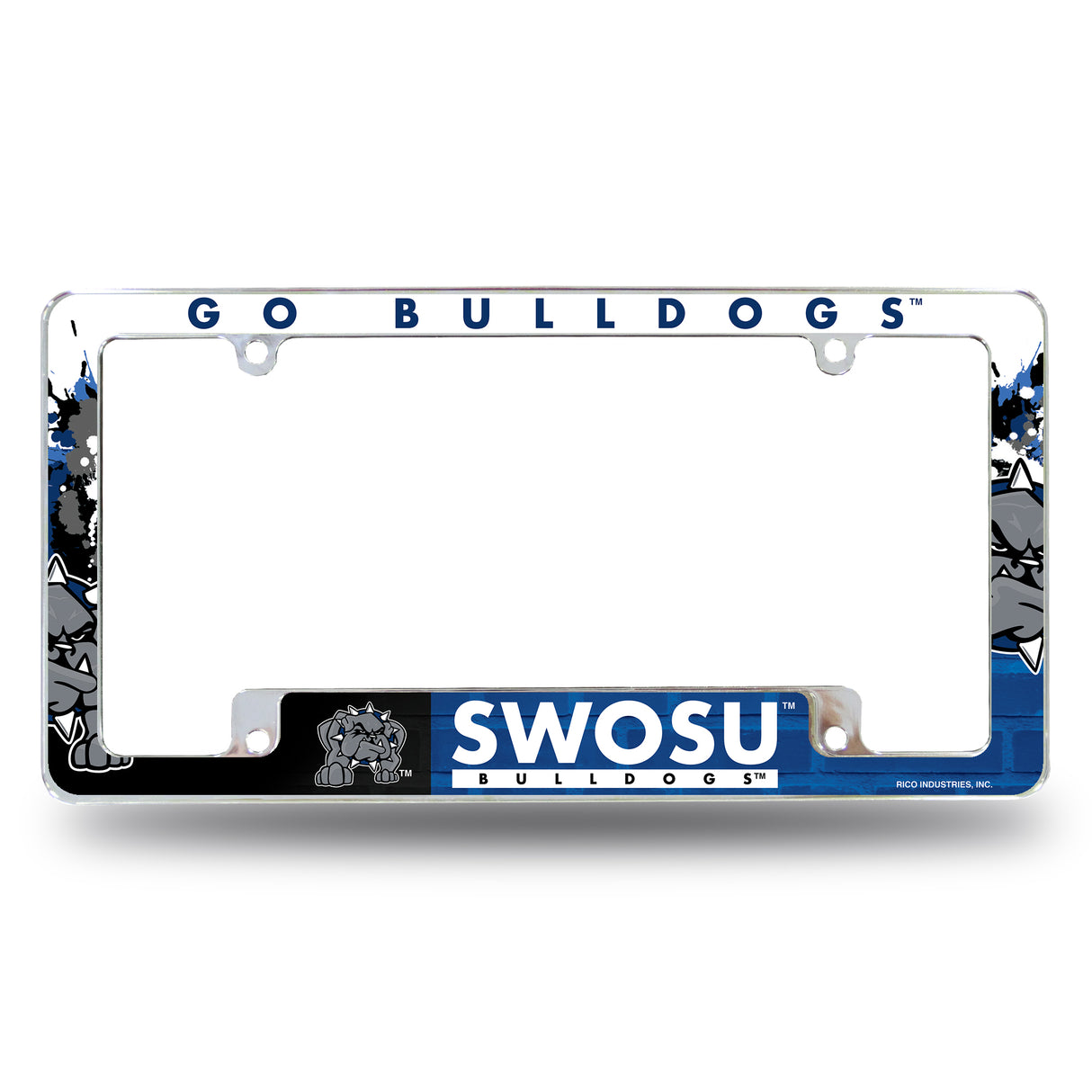 NCAA Southwestern Oklahoma State Bulldogs Chrome License Plate Frame Fan Gear NCAA Southwestern Oklahoma State Bulldogs