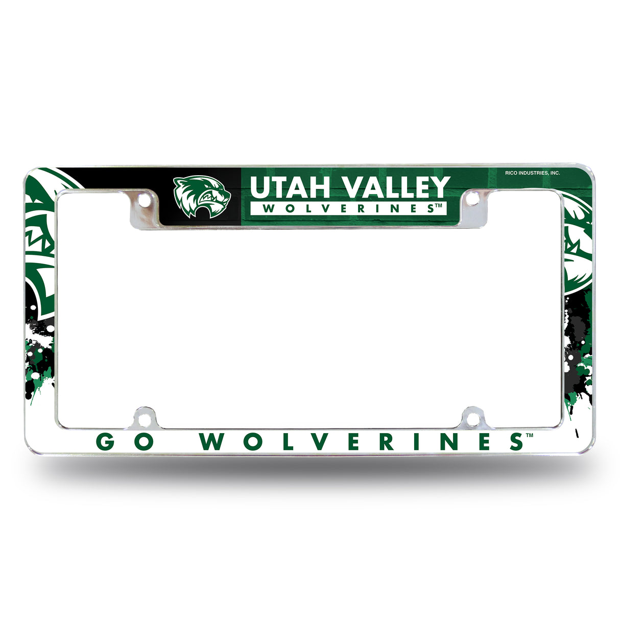 NCAA Utah Valley Wolverines Chrome License Plate Frame Fan Gear NCAA Utah Valley Wolverines