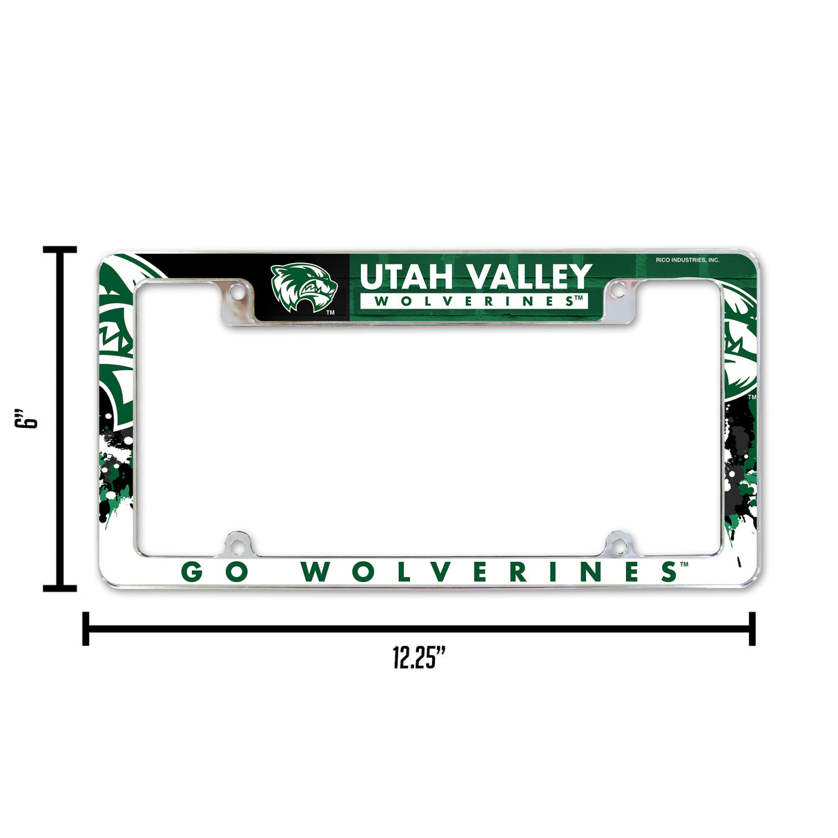 NCAA Utah Valley Wolverines Chrome License Plate Frame Fan Gear NCAA Utah Valley Wolverines