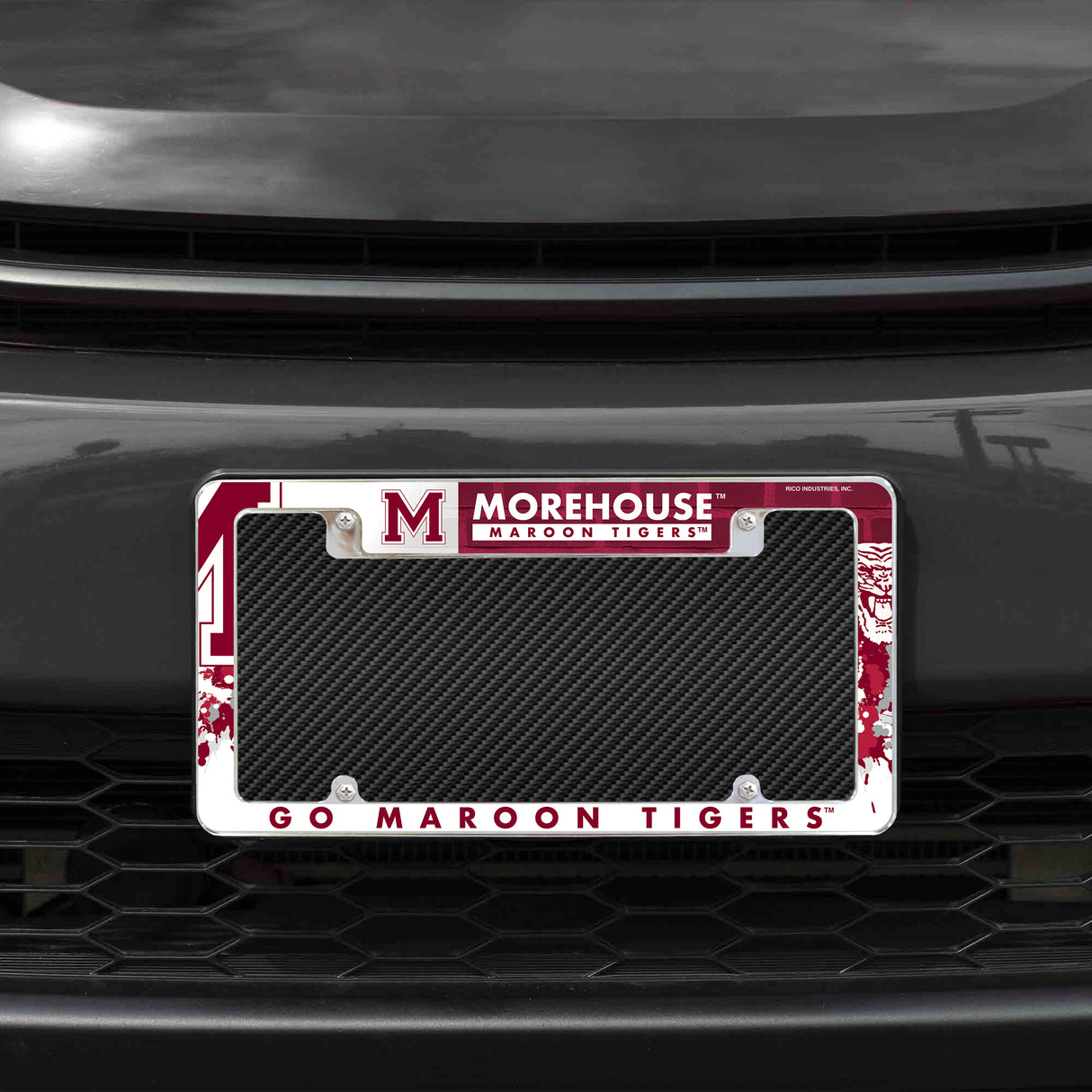 NCAA Morehouse Maroon Tigers Chrome License Plate Frame Fan Gear NCAA Morehouse Maroon Tigers