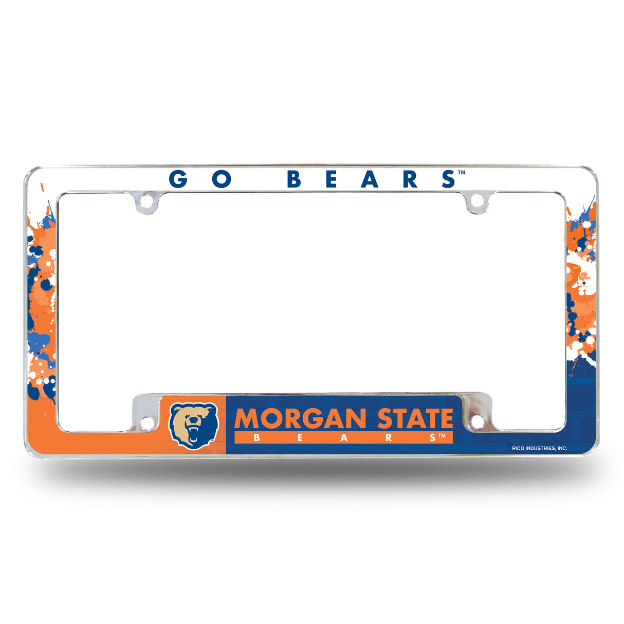 NCAA Morgan State Bears Chrome License Plate Frame Fan Gear NCAA Morgan State Bears