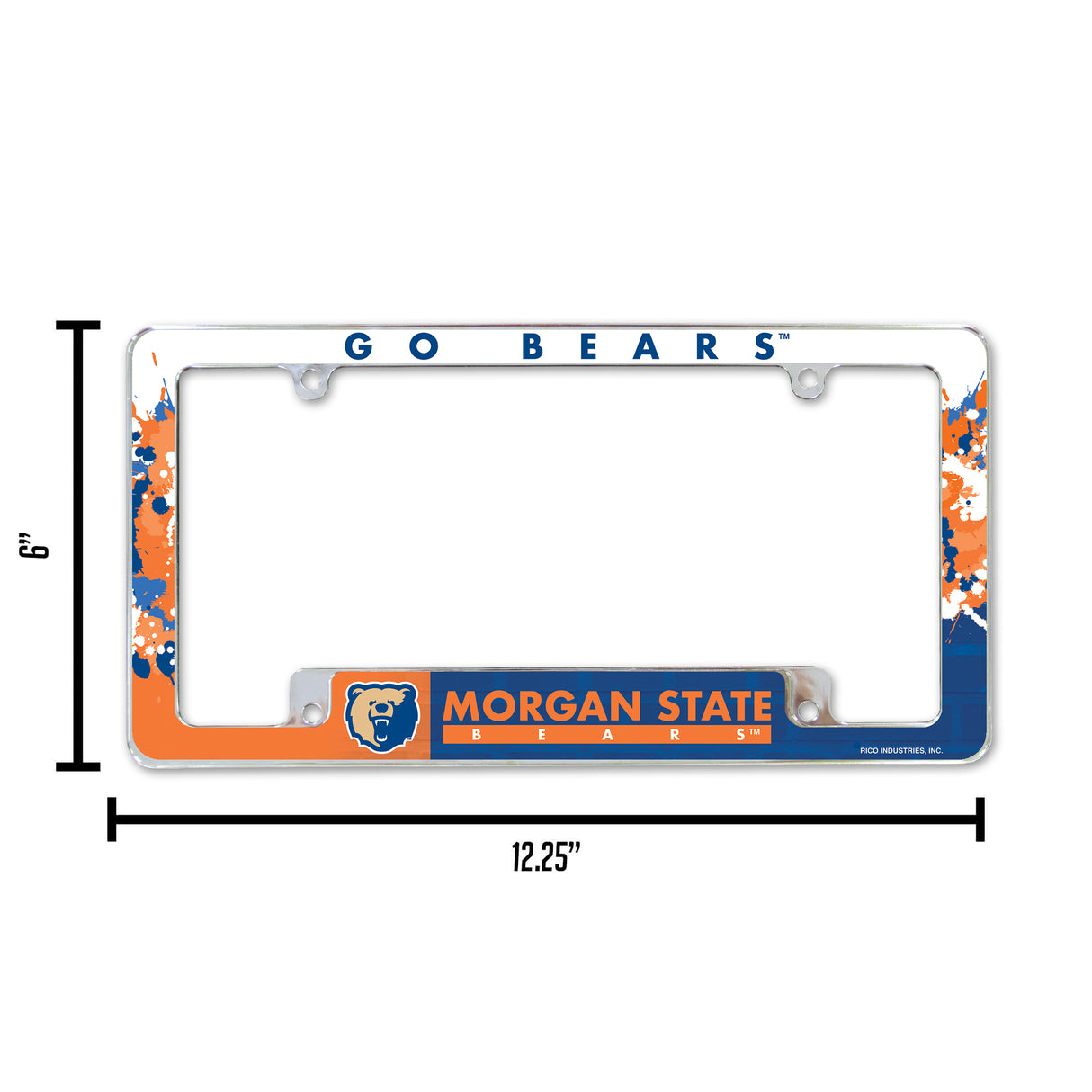 NCAA Morgan State Bears Chrome License Plate Frame Fan Gear NCAA Morgan State Bears
