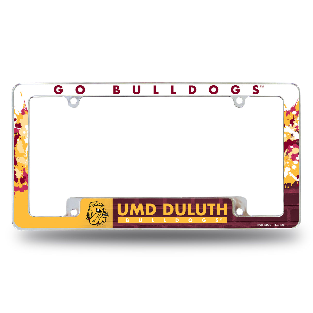 NCAA Minnesota-Duluth Bulldogs Chrome License Plate Frame Fan Gear NCAA Minnesota-Duluth Bulldogs