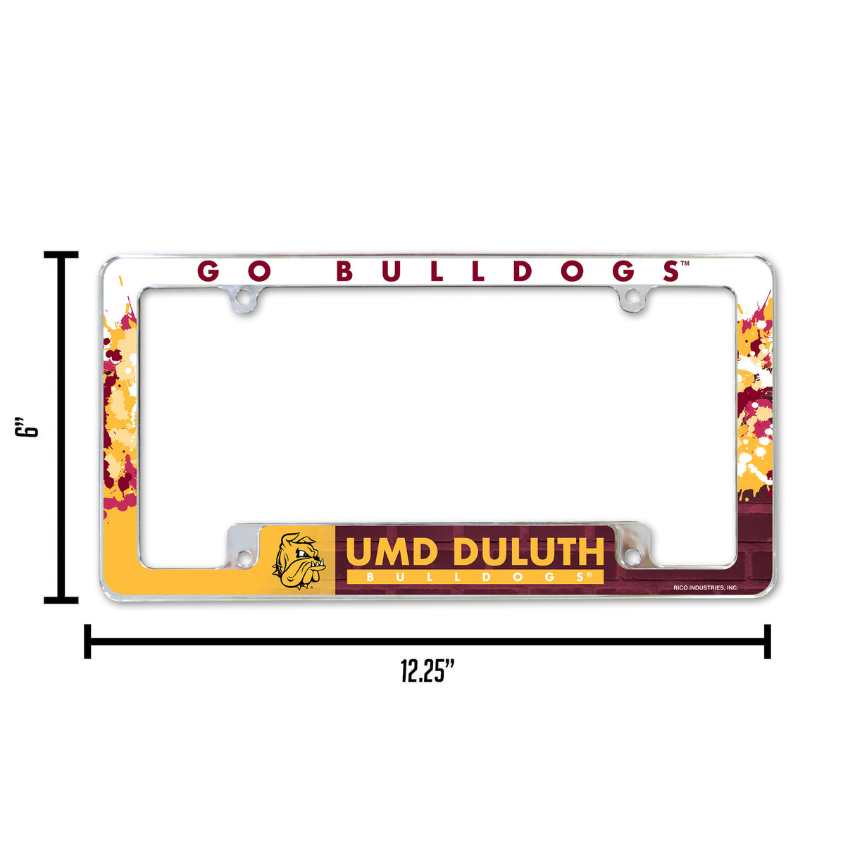 NCAA Minnesota-Duluth Bulldogs Chrome License Plate Frame Fan Gear NCAA Minnesota-Duluth Bulldogs