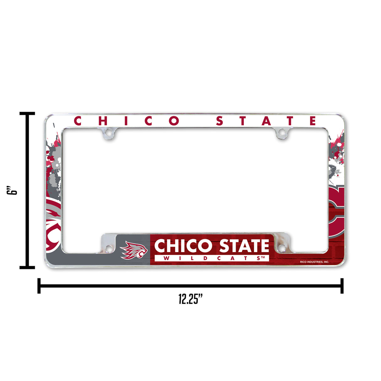NCAA Cal State-Chico Wildcats Chrome License Plate Frame Fan Gear NCAA Cal State-Chico Wildcats
